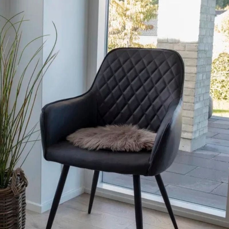 House Nordic keinotekoinen taljaistuinpehmuste Ø35 cm ruskeanharmaa